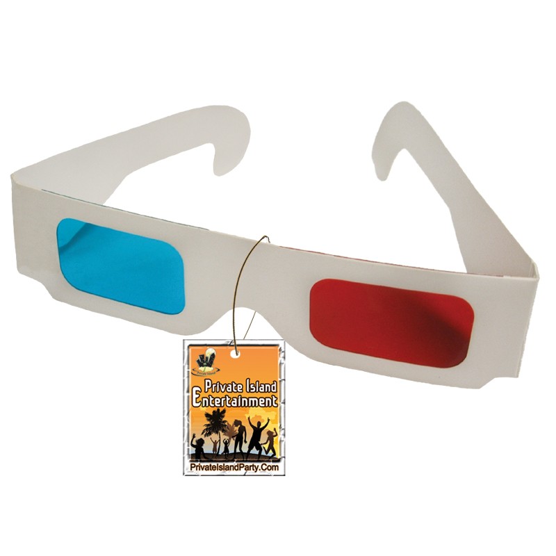 Anaglyph 3D Glasses Paper Red and Blue 50 PACK 1172D