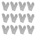 Dress Gloves Short Silver Satin 12 PACK 9"  1209D