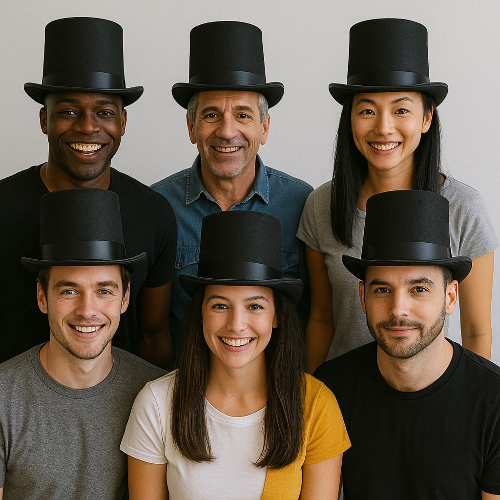 Dancers Top Hat Black Felt 1350DZ