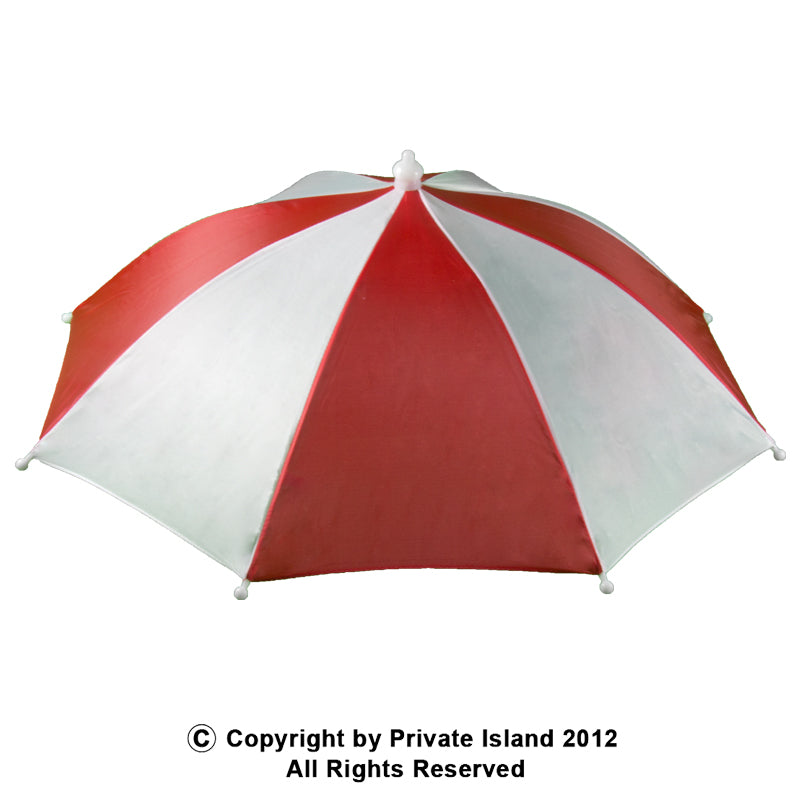 Umbrella Hat Red and White 1518