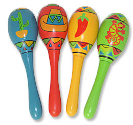 Wood Wooden Maracas Bulk  12 PACK 1744
