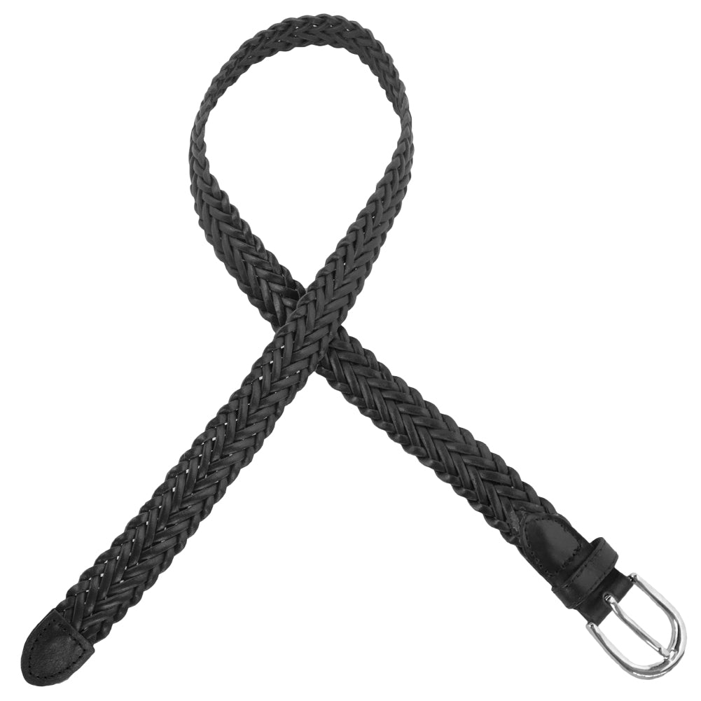 12 PACK  Black Hand Braided Belts Mix Sizes 2300A