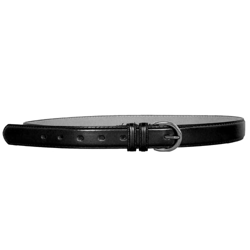 Black 1 Inch Skinny Belts Mixed Sizes 2540-2543 12 PACK