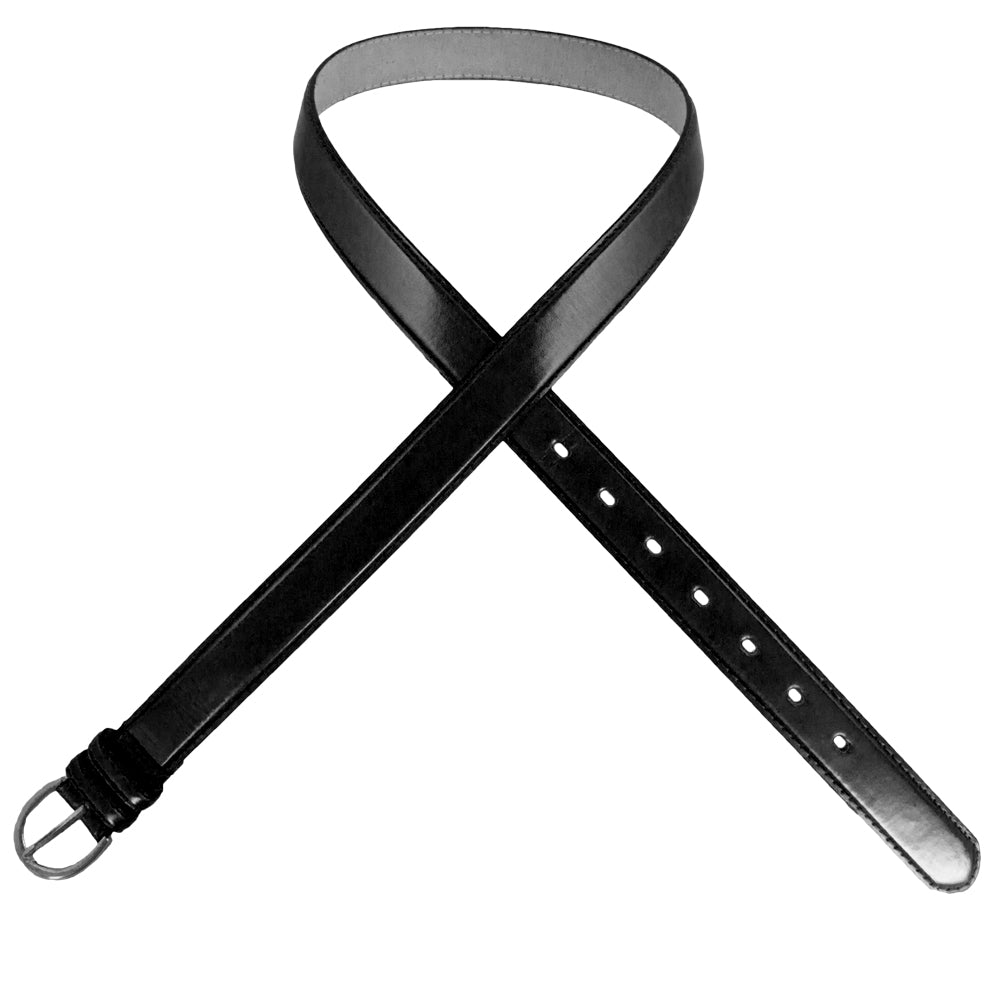 Black 1 Inch Skinny Belts Mixed Sizes 2540-2543 12 PACK
