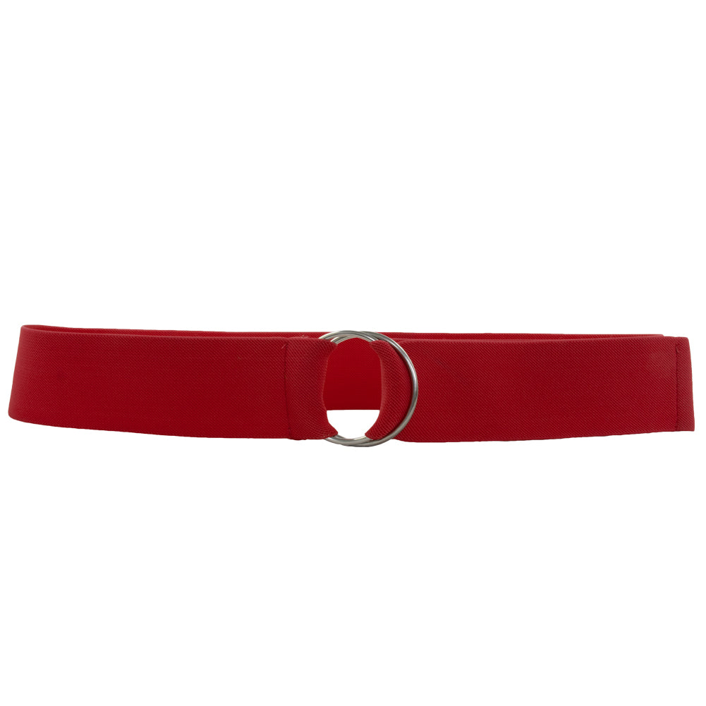 Stretch D-Ring Belt Burgundy 2685