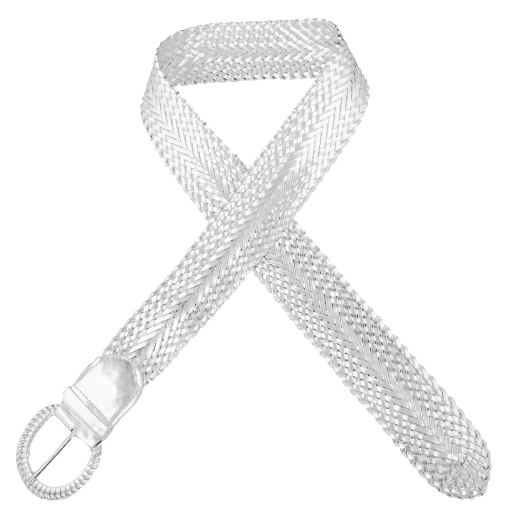 White Diva Wide Braided Belt 2733-2735