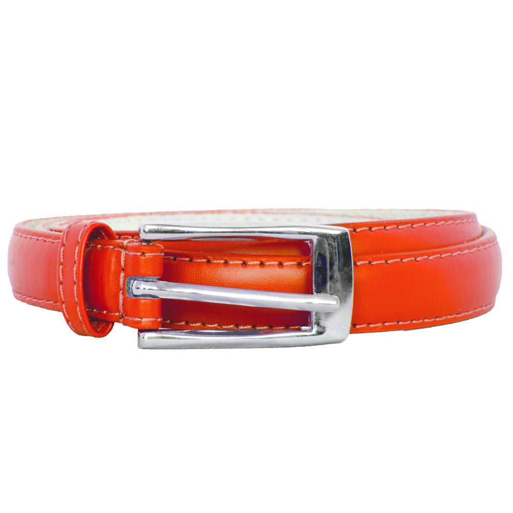Red Skinny Belt with Rectangle Buckle 2764-2767
