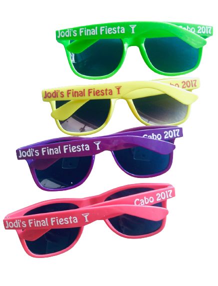 Custom Wedding Party Sunglasses | Wedding Theme Personalized Sunglasses | 15041 (Fonts in Picture Gallery)