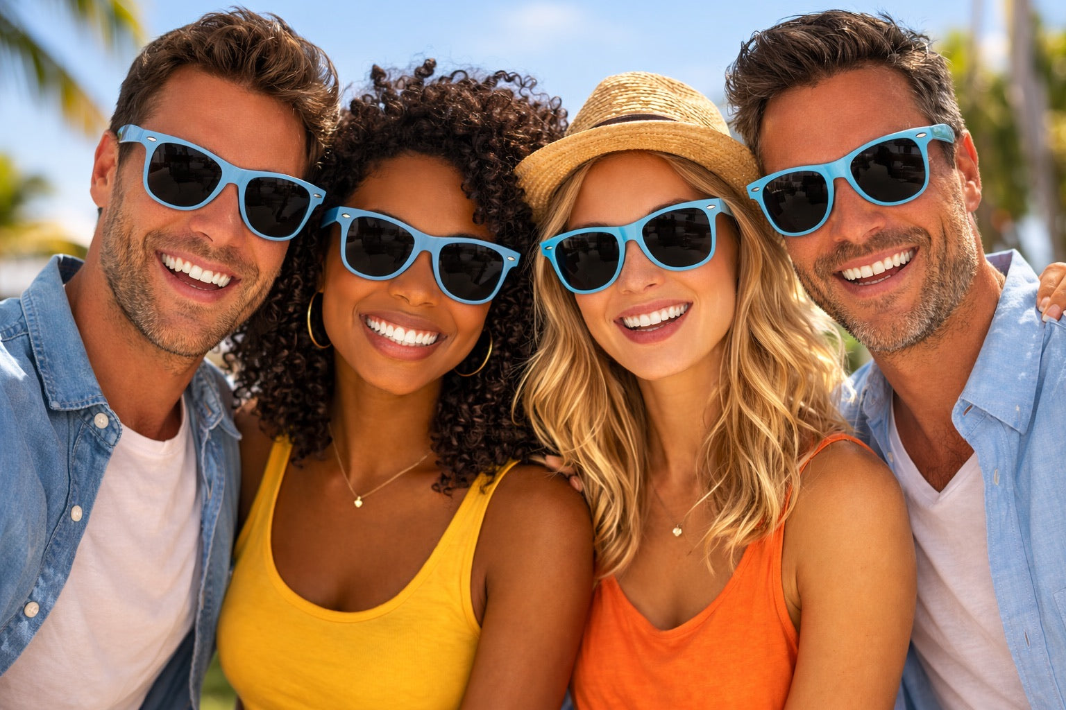 Turquoise Blue Sunglasses | Iconic 80's Style | Adult Size 12 PACK 1057D