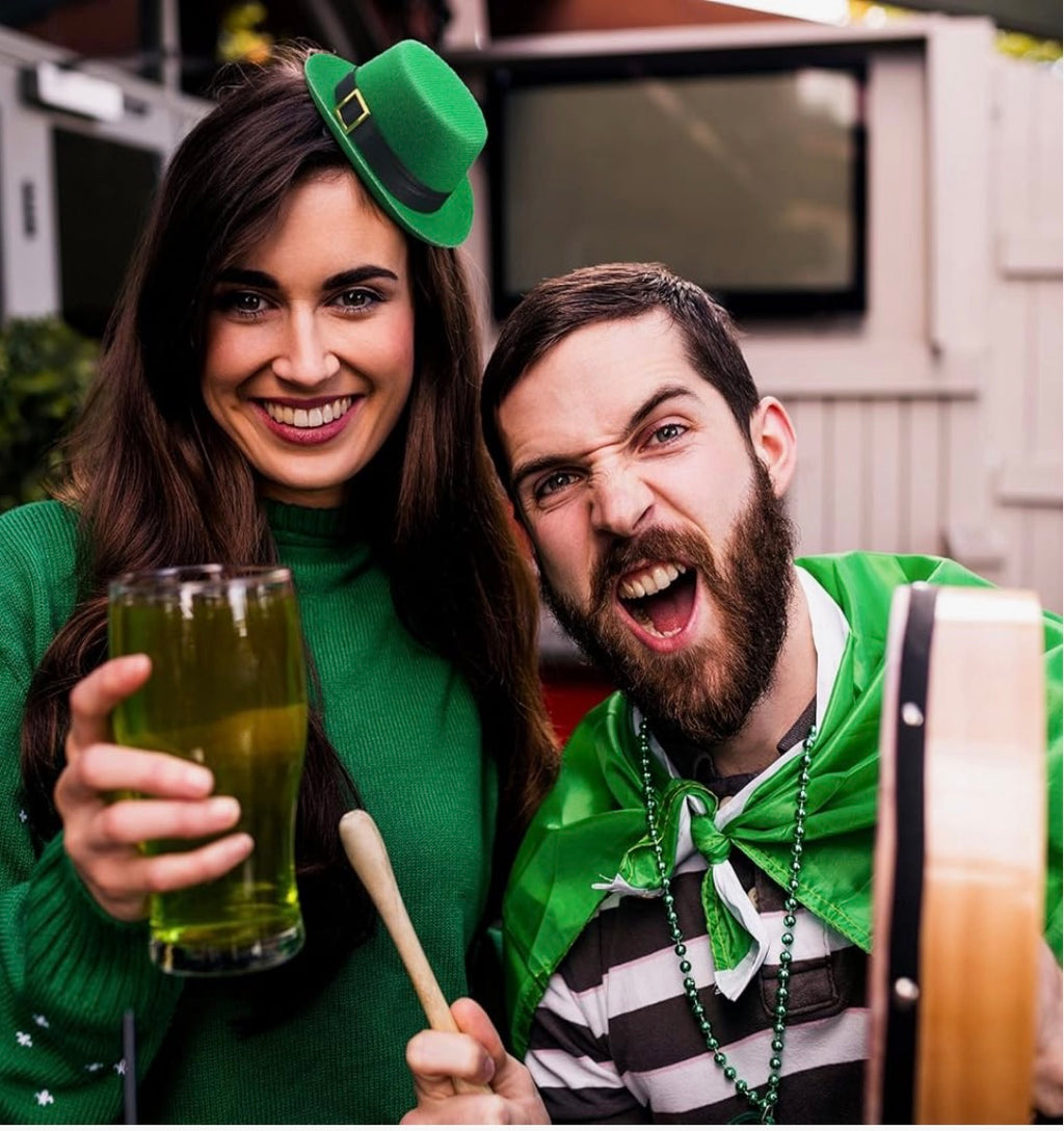 St Patricks Green Glitter Mini Top Hat Bulk Wholesale 12 PACK 38500