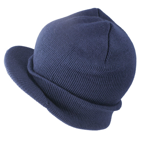 Beanie Visor Cap Navy 5774