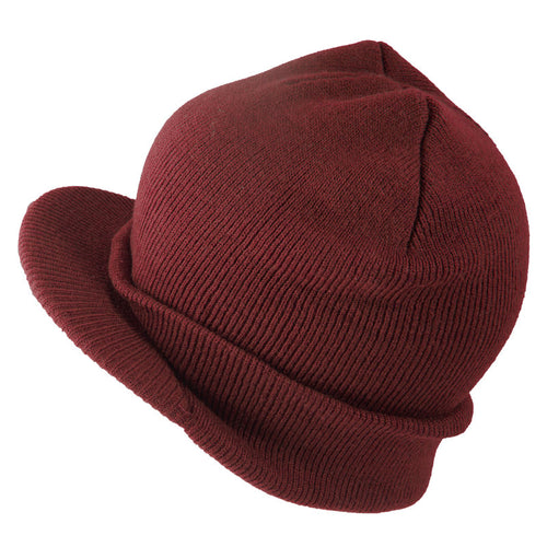 Beanie Visor Cap Burgundy 5779