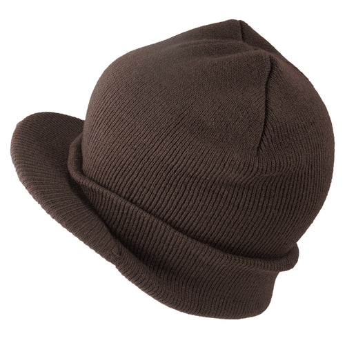 Beanie Visor Cap Brown 5780