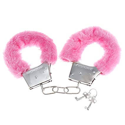Pink Furry Handcuffs | Wholesale Pink Handcuffs | 1817 12 PACK