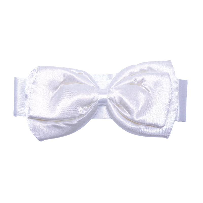 White Bunny Bow Tie Plush Deluxe Girls  6808