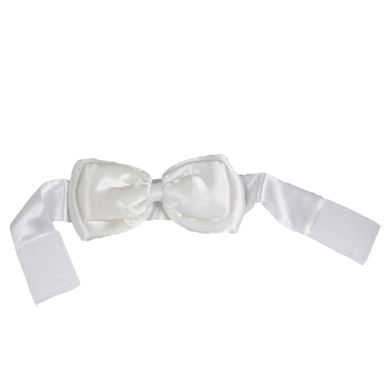 White Bunny Bow Tie Plush Deluxe Girls  6808