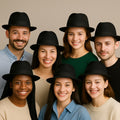 Black Gangster Fedoras | Gangster Hats Bulk | WS1316D Adult Size