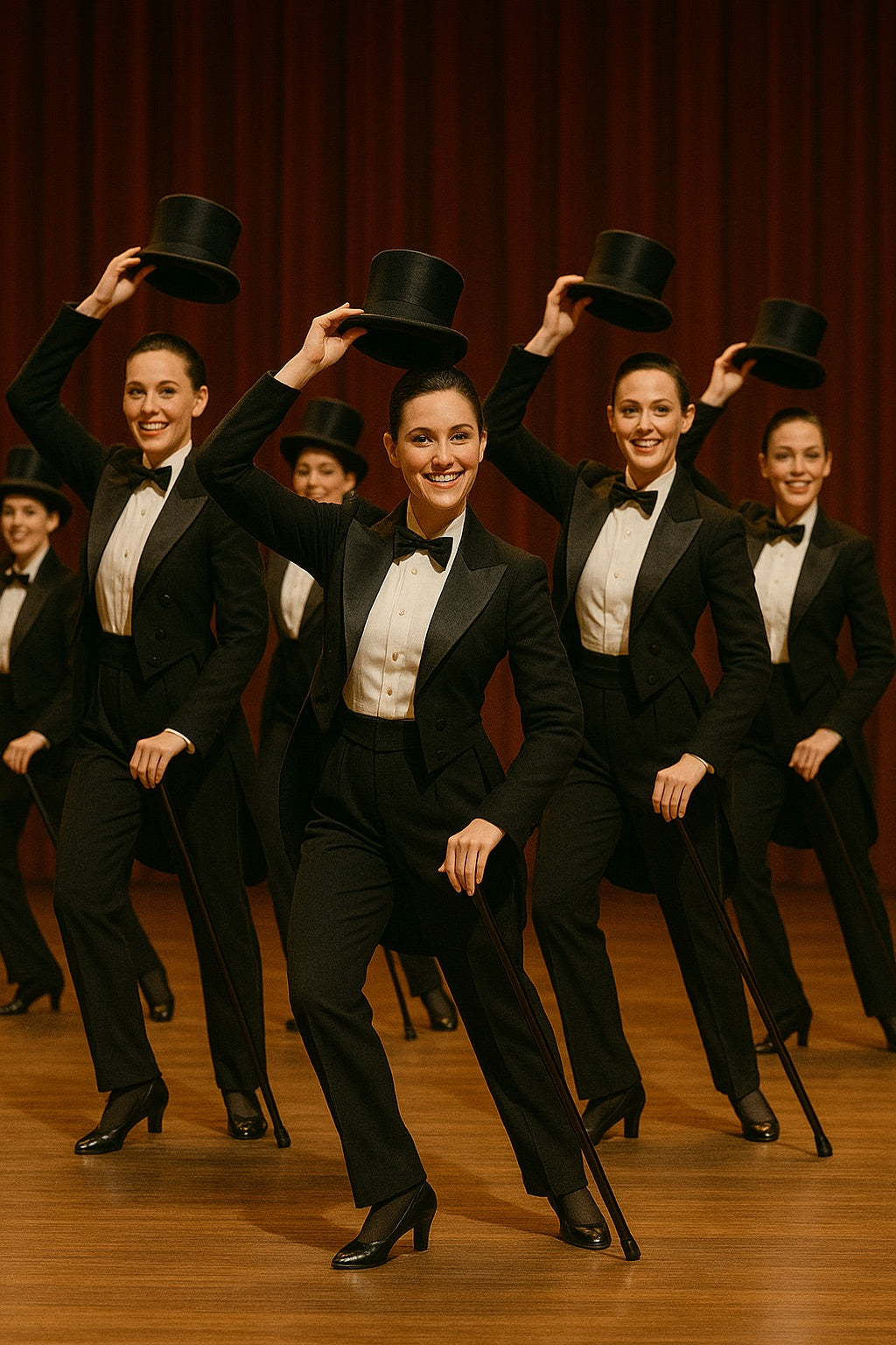 Dancers Top Hat Black Felt 1350DZ