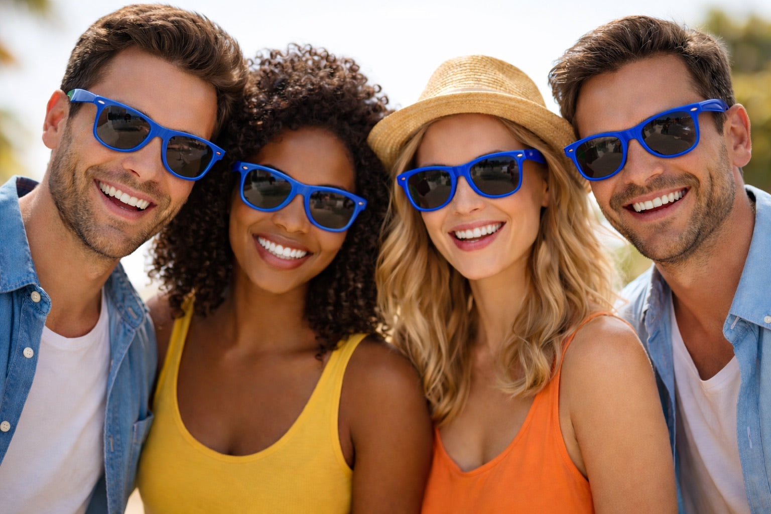 Royal Blue Sunglasses | Iconic 80's Style | Adult 12 PACK 1076D
