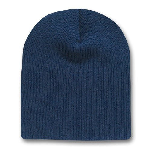 Short Beanie Hat Navy Blue 5734
