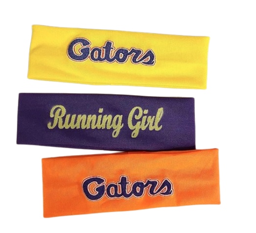 College Team Headbands, Personalized Headband (Fonts in Picture Gallery)