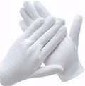 Glove Liners |  White Cotton Inspection Gloves Size Large Adult PAIR Large Size 8" Length 12 PACK 5020W
