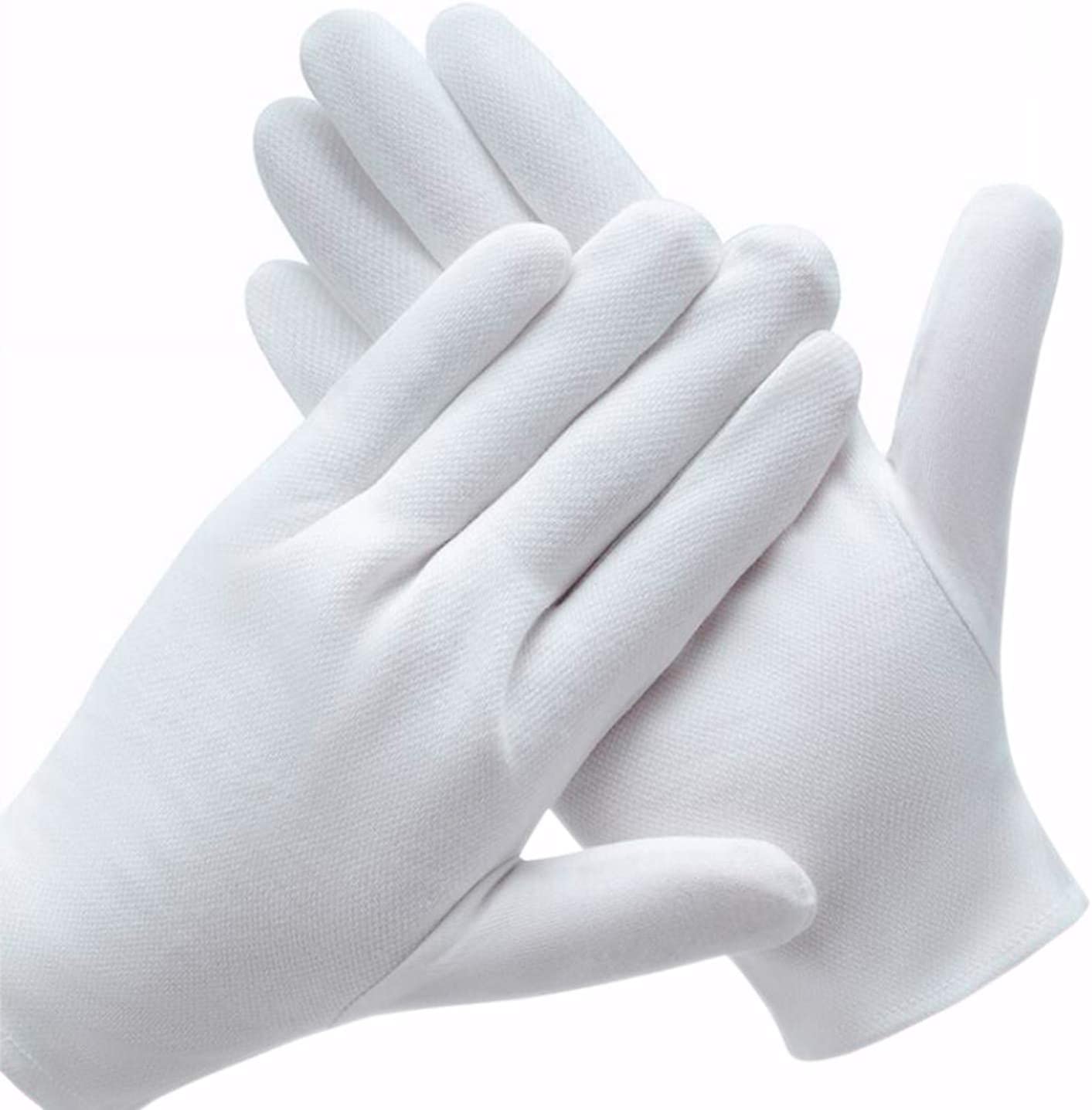 Glove Liners |  White Cotton Inspection Gloves Size Large Adult PAIR Large Size 8" Length 12 PACK 5020W